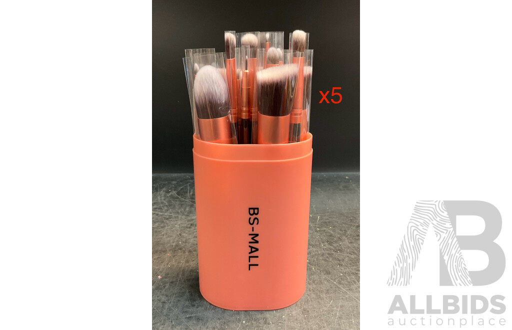 BS-MALL Premium Synthetic Makeup Brushes - Lot of 5