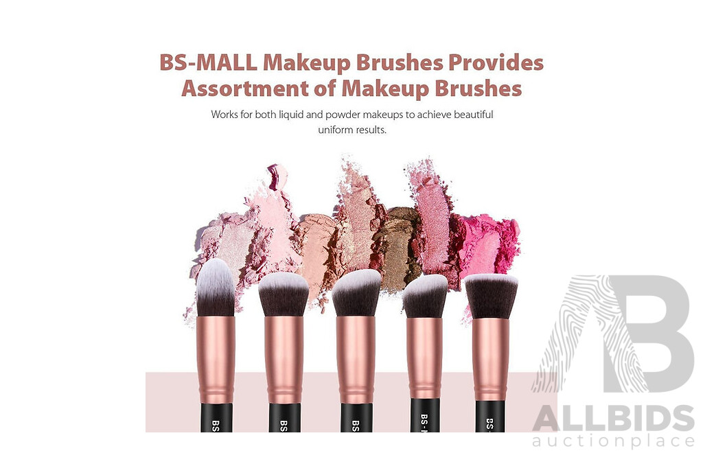 BS-MALL Premium Synthetic Makeup Brushes - Lot of 5