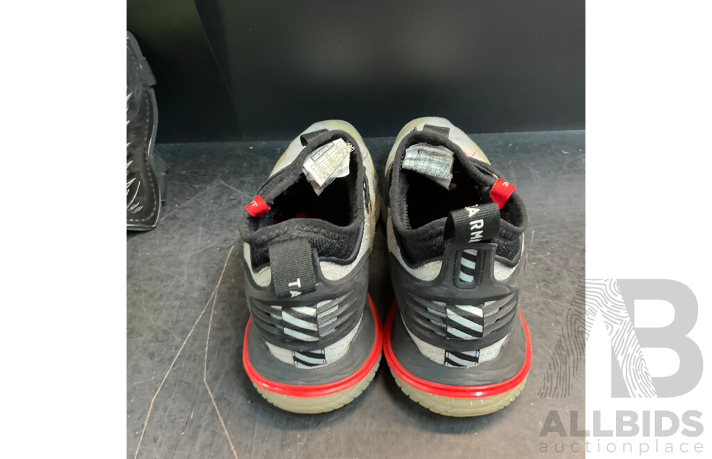 6x Used Kids Shoes & 1 Pair Shin Guard
