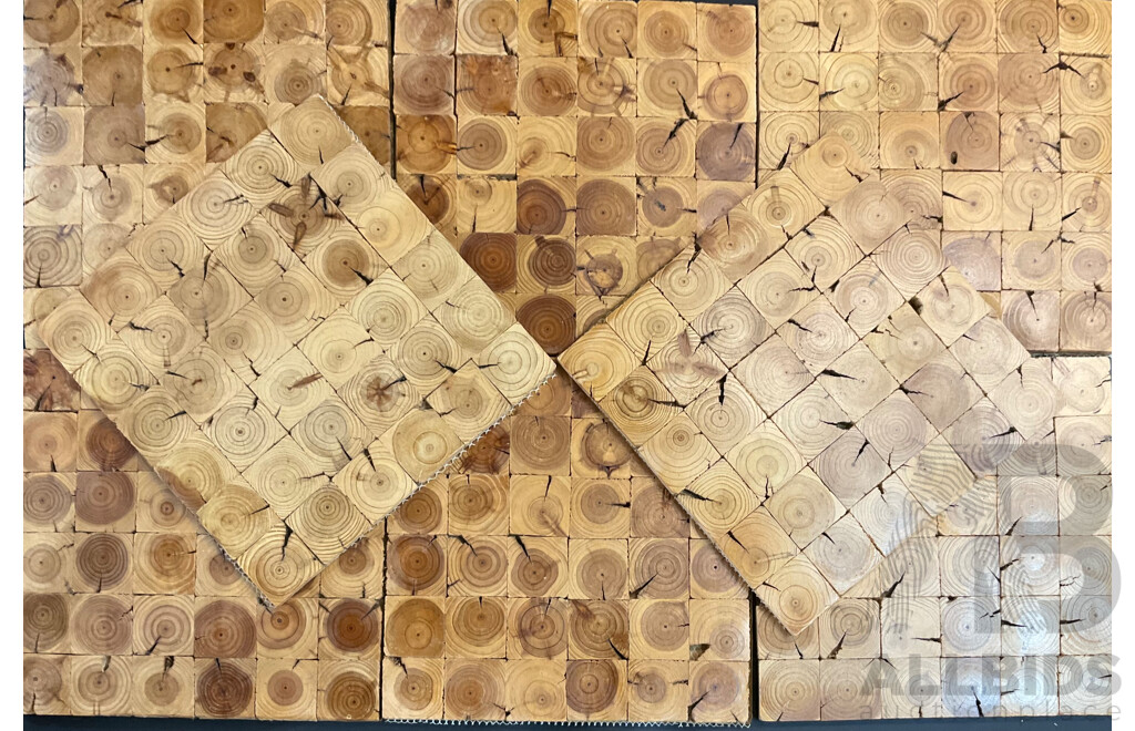 Ringwood End Grain Mosaic Design Tiles for Walls or Flooring - Total of 100 Tiles