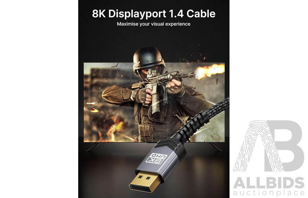 EKSA H6/H16 Wireless Headset  & 4x 8K Displayport 1.4 Cable