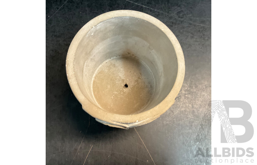 Owl and Well Cement Garden Pots - Lot of 6