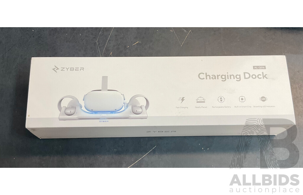 Mixed Lot - ZYBER Charging Dock & RGB Transparent Back Plate & Doubleshock4 Wireless Controller for PS4 & Phone Holder & Plastic Hard Shell Case for APPLE Air 13