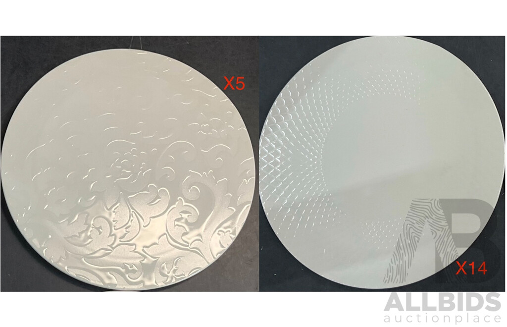 LUZERNE Multi-Purpose Serving Plates for Display, Sushi, Food Serving and More - Lot of 19