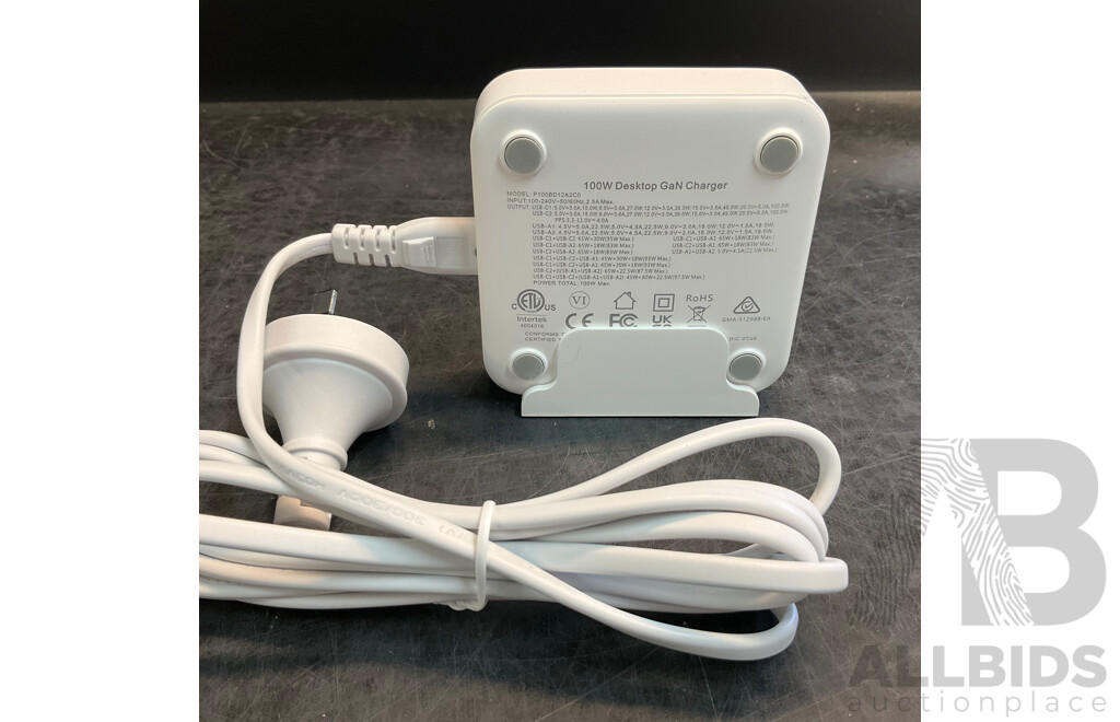 Addtam 100W Desktop GaN Charger X2 & 7W Mini Type-C Charger/Adaptor X10 - Total in 12 Units