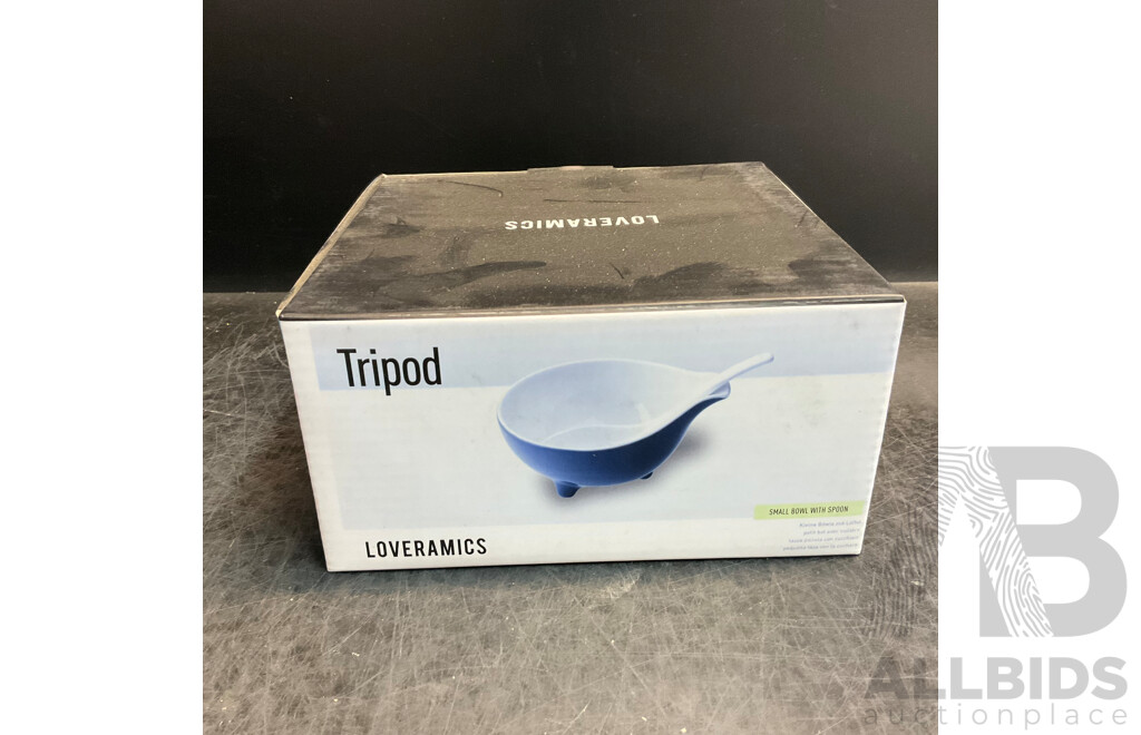 Set of Tripod by LOVERAMICS Small Bowl with Spoon / Salt & Pepper / Oil& Vinegar - Total in 11 Sets