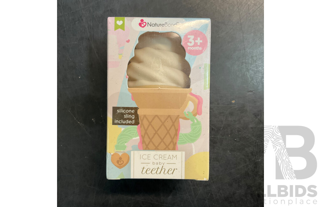 NatureBond Baby Food Feeder/Fruit Feeder Pacifier & Silicone Baby Teether (assorted Colours) - Lot of 40 - Estimated Total RRP $778