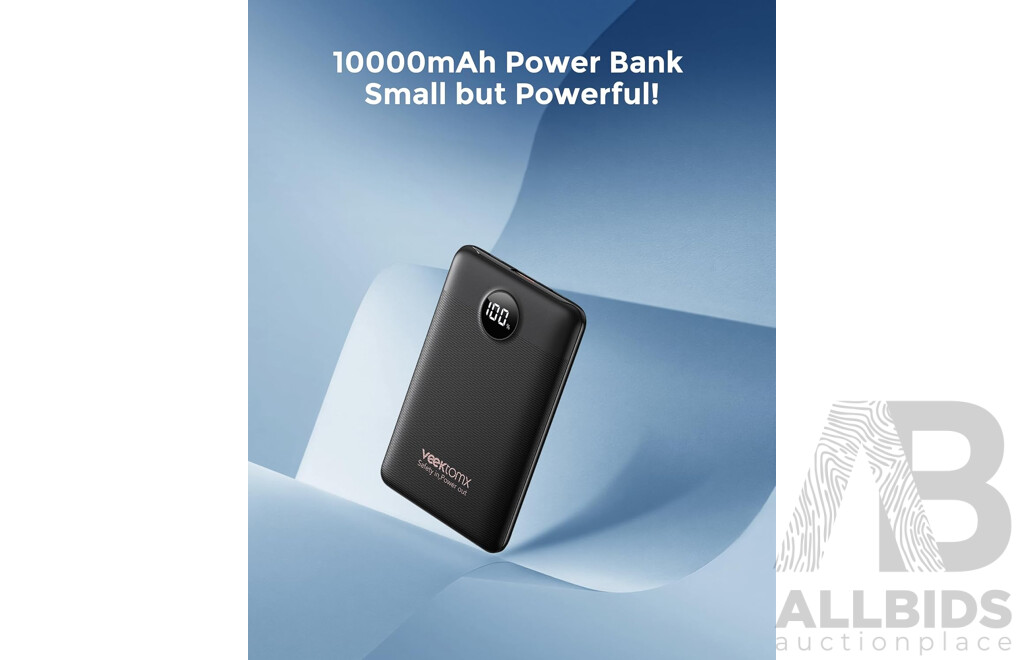 Addtam 100W Desktop GaN Charger X10 & Veektomx 10000mAh Power Bank ( Assorted Colour) X10 - Lot of 20