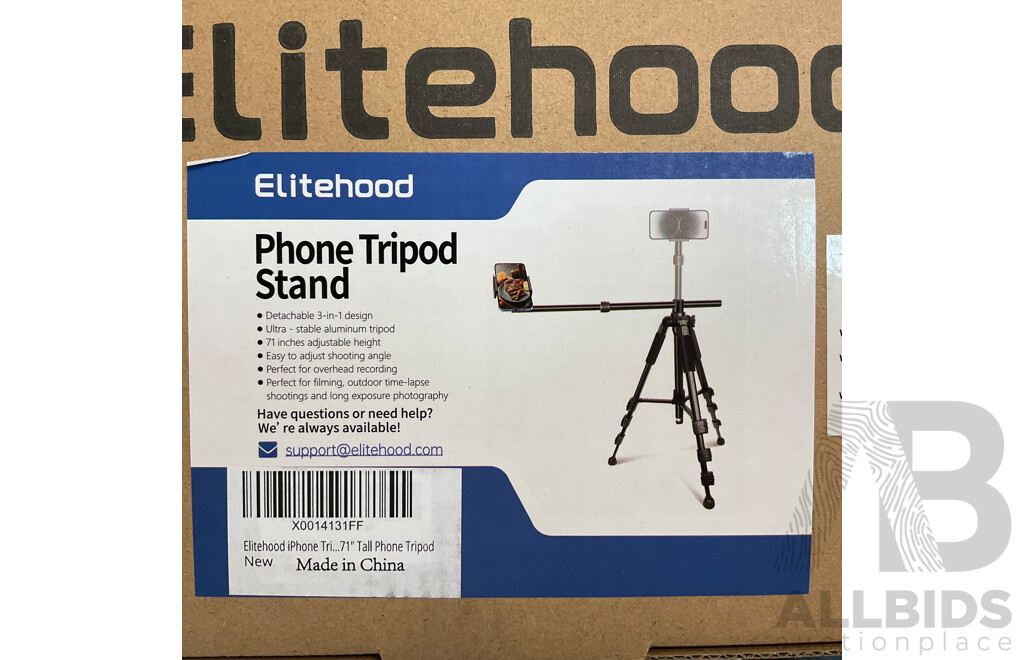3 In1 Wireless Charging Station &  Elitehood Phone Tripod Stand 71'' & 81'' - Lot of 16