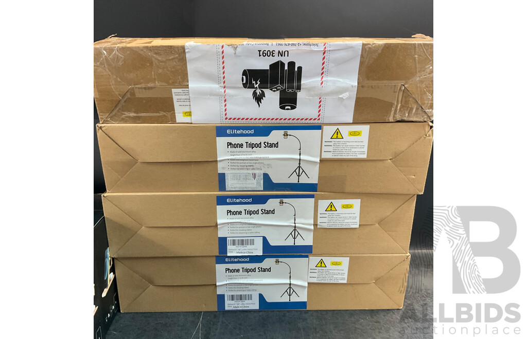 3 In1 Wireless Charging Station &  Elitehood Phone Tripod Stand 71'' & 81'' - Lot of 16