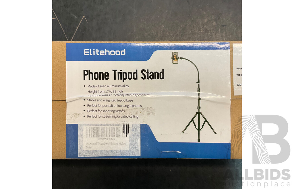 3 In1 Wireless Charging Station &  Elitehood Phone Tripod Stand 71'' & 81'' - Lot of 16