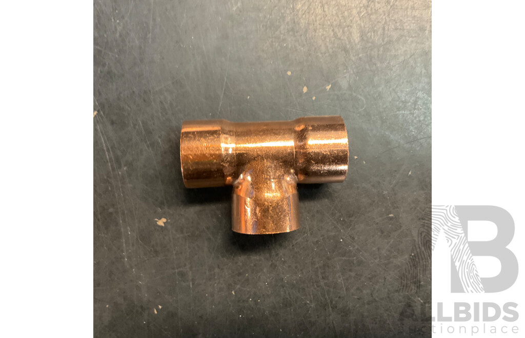 22mm Copper Tee Join/JunctionTube X50 PCS & 22mm Coupling Elbow Copper Pipe Tube Fitting X50PCS