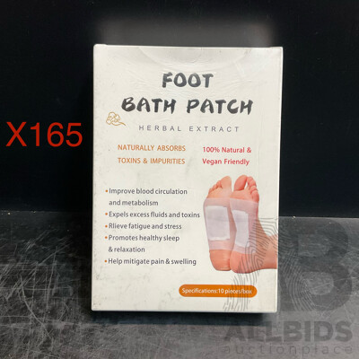 Foot Bath Patch Herbal Extract 10 Packs - Lot of 165