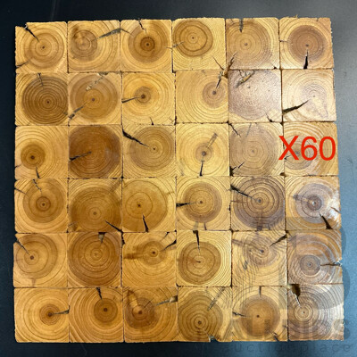 Ringwood End Grain Mosaic Design Tiles for Walls or Flooring - Total of 60 Tiles