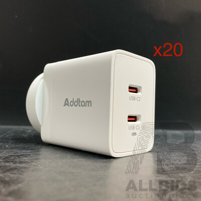 Addtam 47W Mini Type-C Charger/ Adaptor - Lot of 20