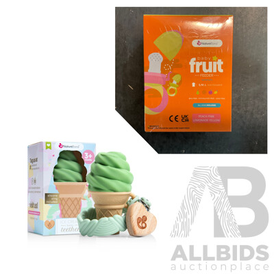 NatureBond Baby Food Feeder/Fruit Feeder Pacifier & Silicone Baby Teether  (Green)  - Lot of 60  - Estimated Total RRP $1,167