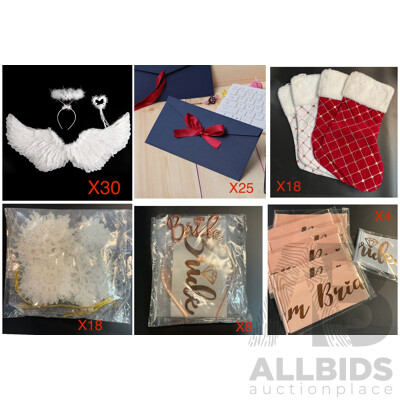 Bulk Lot - Assorted Event Decoration Items for Chrismas and Wedding