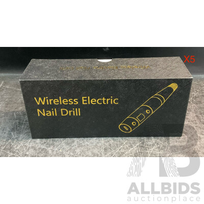 PELCAS Wireless Electric Nail Drill - Lot of 5