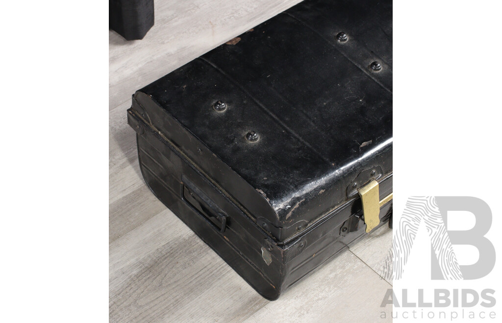 Vintage Painted 'Kings Ware' Travel Trunk by African & Eastern Trade Corperation