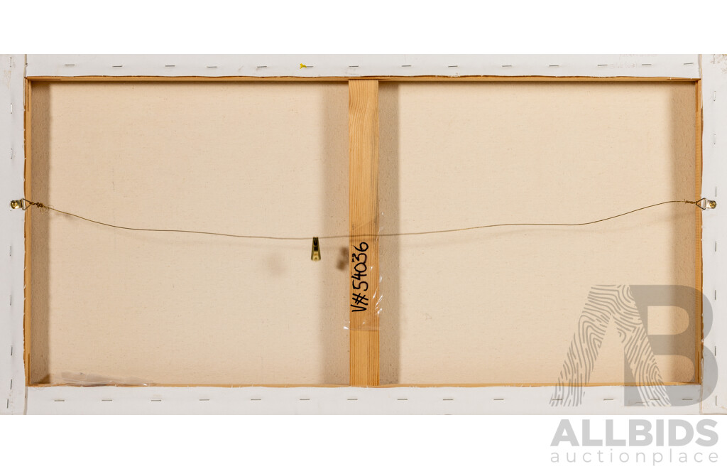 Artist Unknown, (20th Century), Winter Flowers, Original Mixed Media Acrylic on Canvas, 46 x 91 cm