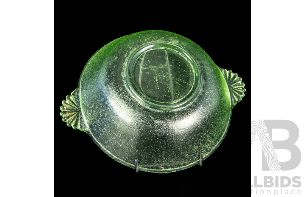 Vintage Art Deco Uranium Glass Dish