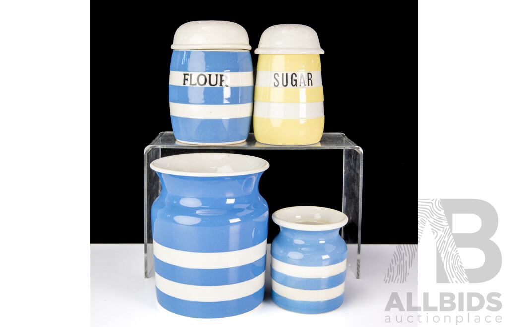 Collection Four Pieces English TG Green Cornishware