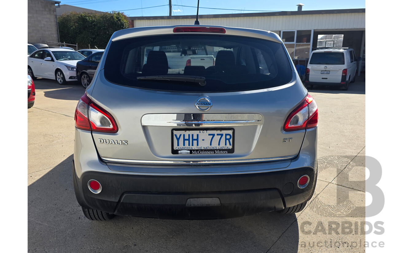 11/2010 Nissan Dualis ST (4x2) J10 MY10 4d Wagon Silver 2.0L