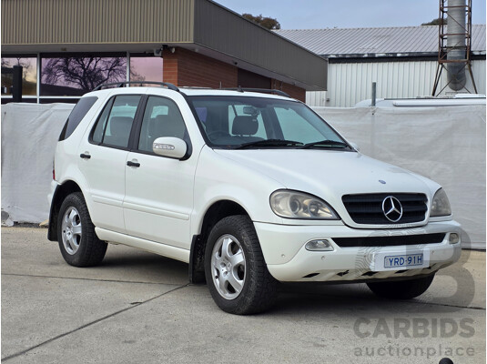 6/2003 Mercedes-Benz ML 270 CDI (4x4) W163 4d Wagon White Turbo Diesel 2.7L