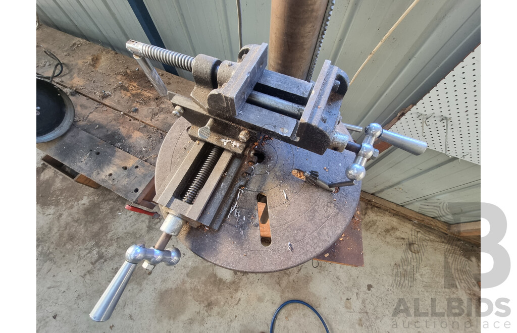 Husky 12 - Speed Heavy Duty Drill Press on Wooden Stand