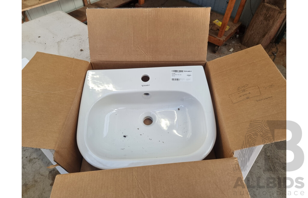 Duravit Vanity Countertop Basin with Overflow & Tap Platform - White Alpin