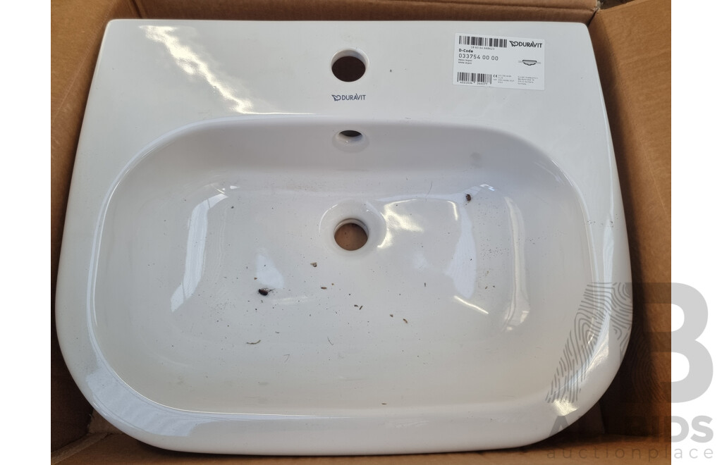 Duravit Vanity Countertop Basin with Overflow & Tap Platform - White Alpin