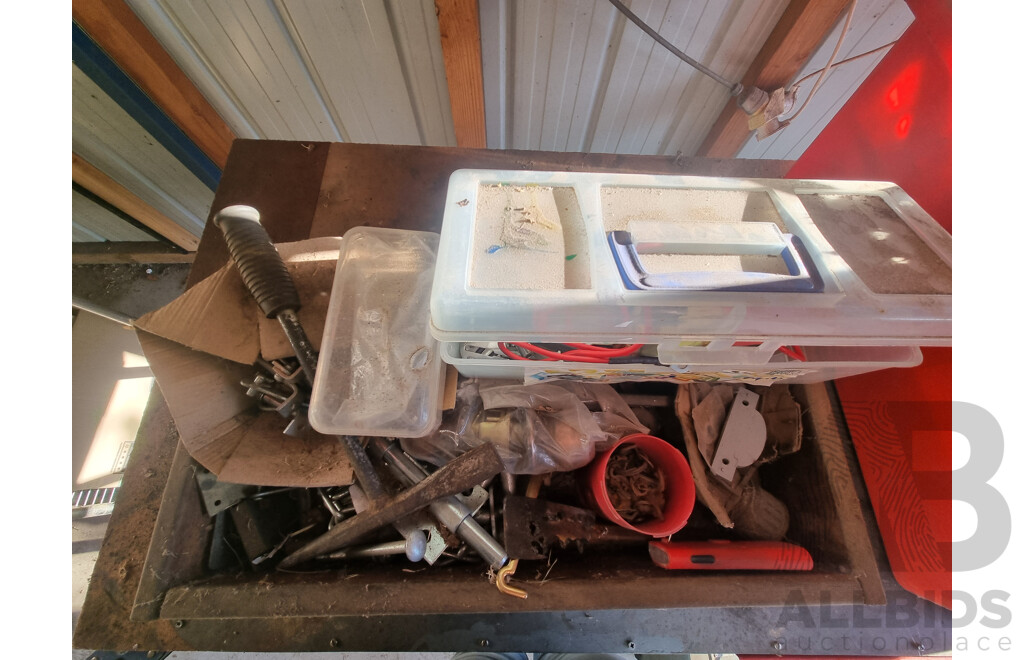 Wheeled Workbench with Abel Welder, Welding Mask & Accessories ETC