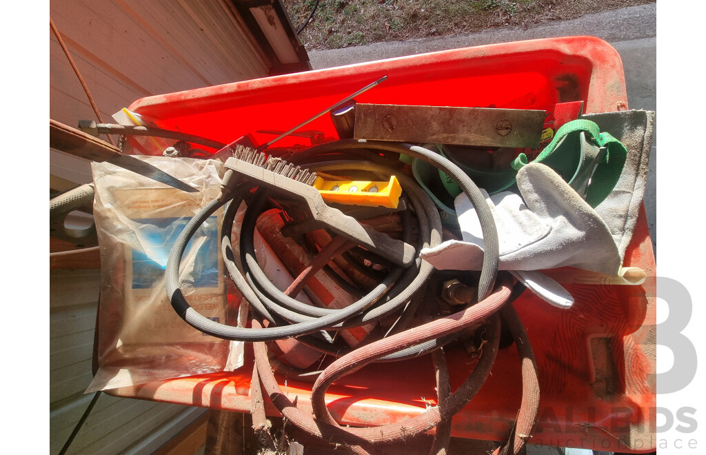 Wheeled Workbench with Abel Welder, Welding Mask & Accessories ETC