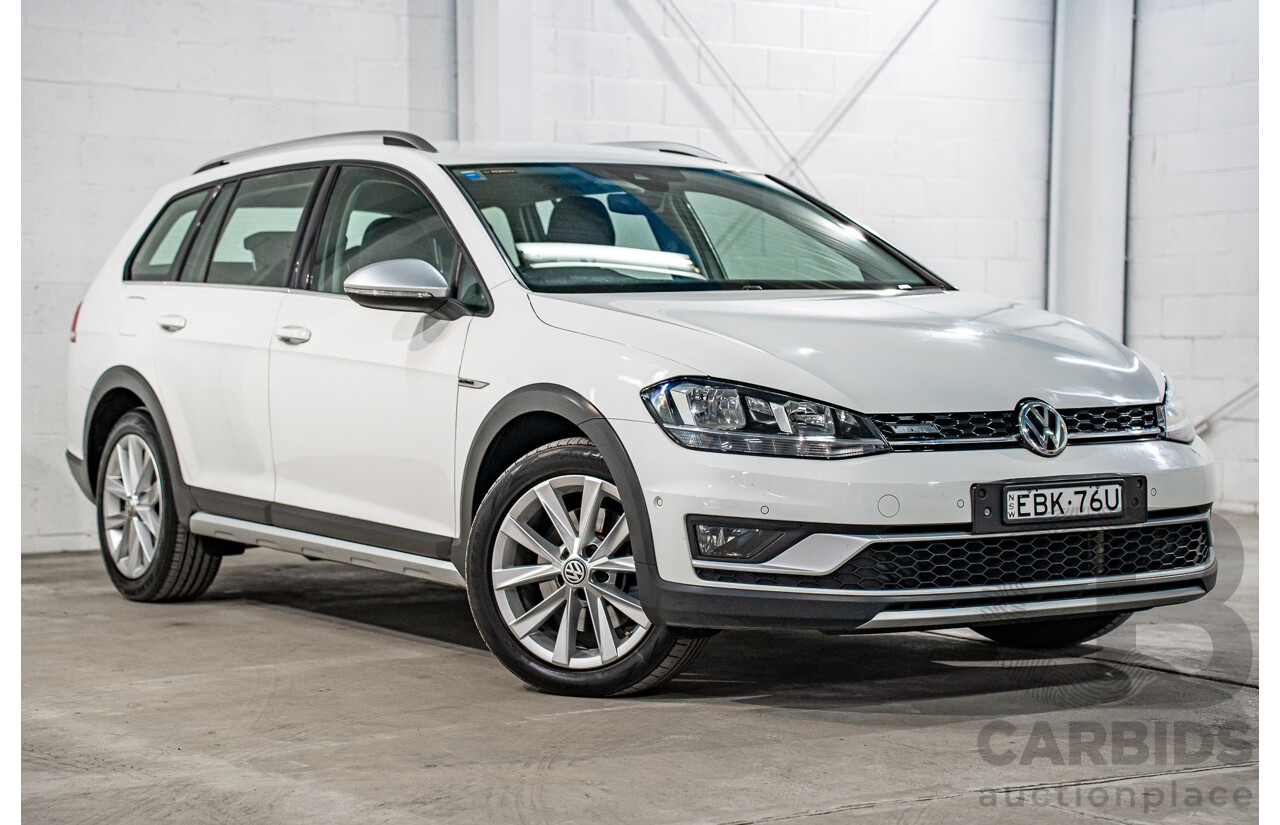06/2019 Volkswagen Golf Alltrack 132 TSI (AWD) AU MY19.5 4d Wagon Pure White Turbo 1.8L