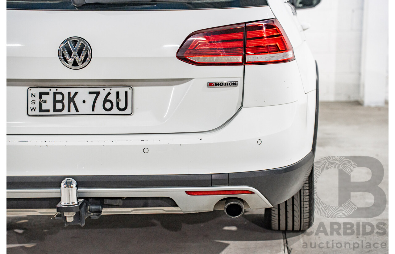 06/2019 Volkswagen Golf Alltrack 132 TSI (AWD) AU MY19.5 4d Wagon Pure White Turbo 1.8L