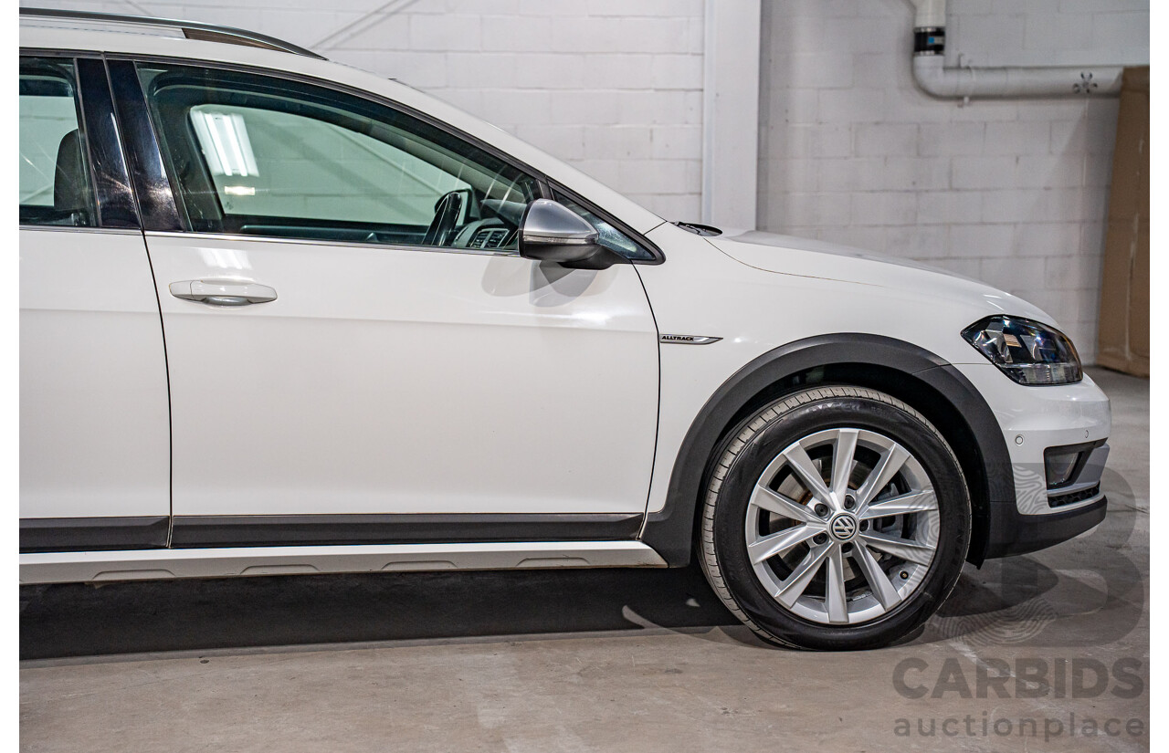 06/2019 Volkswagen Golf Alltrack 132 TSI (AWD) AU MY19.5 4d Wagon Pure White Turbo 1.8L
