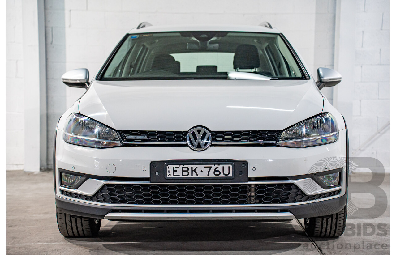 06/2019 Volkswagen Golf Alltrack 132 TSI (AWD) AU MY19.5 4d Wagon Pure White Turbo 1.8L