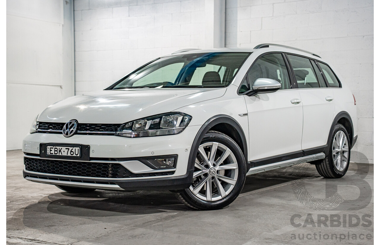 06/2019 Volkswagen Golf Alltrack 132 TSI (AWD) AU MY19.5 4d Wagon Pure White Turbo 1.8L