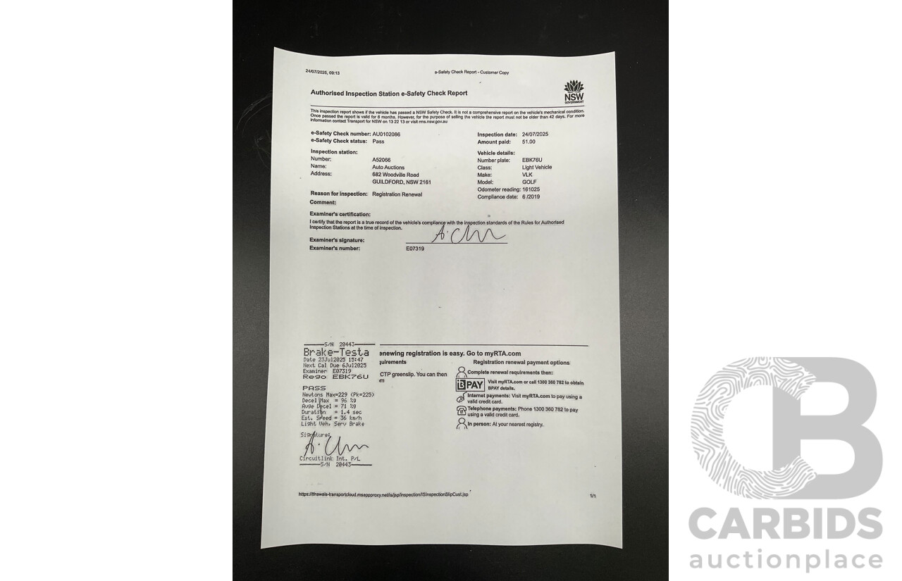 06/2019 Volkswagen Golf Alltrack 132 TSI (AWD) AU MY19.5 4d Wagon Pure White Turbo 1.8L