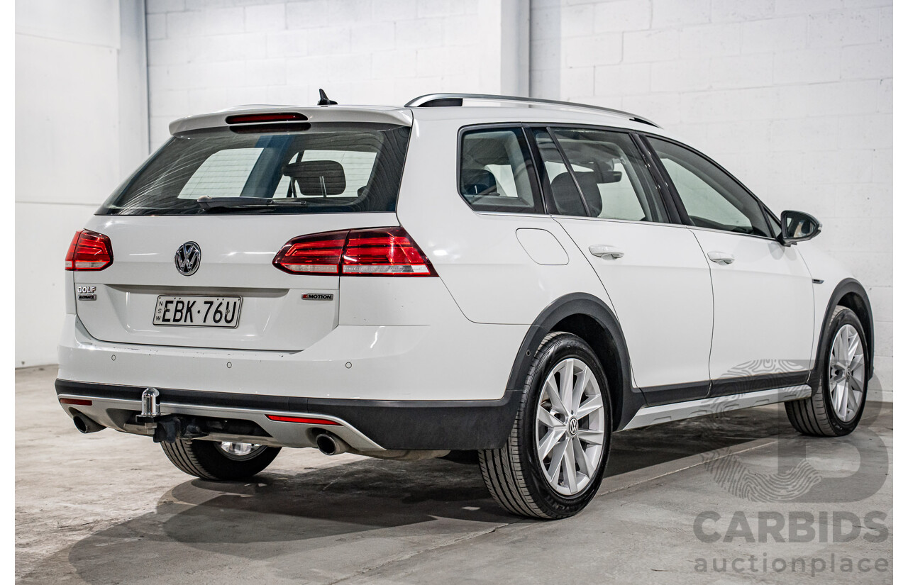 06/2019 Volkswagen Golf Alltrack 132 TSI (AWD) AU MY19.5 4d Wagon Pure White Turbo 1.8L