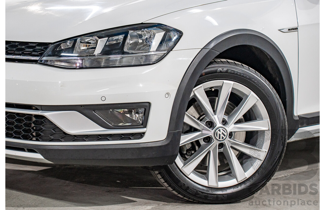 06/2019 Volkswagen Golf Alltrack 132 TSI (AWD) AU MY19.5 4d Wagon Pure White Turbo 1.8L