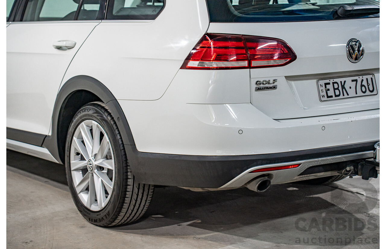 06/2019 Volkswagen Golf Alltrack 132 TSI (AWD) AU MY19.5 4d Wagon Pure White Turbo 1.8L