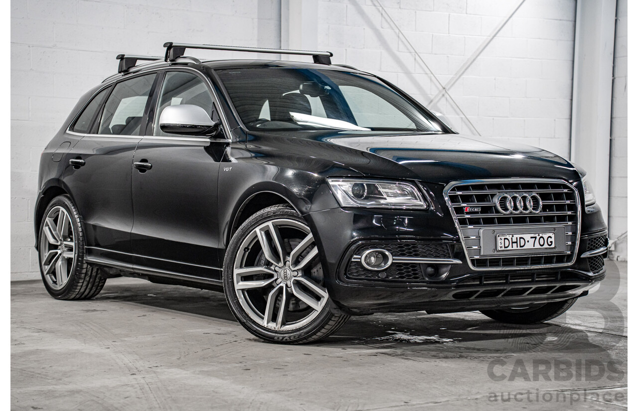 06/2016 Audi SQ5 3.0 TDI Quattro (AWD) 8R MY16 5d Wagon Mythos Black Metallic Twin Turbo V6 Diesel 3.0L