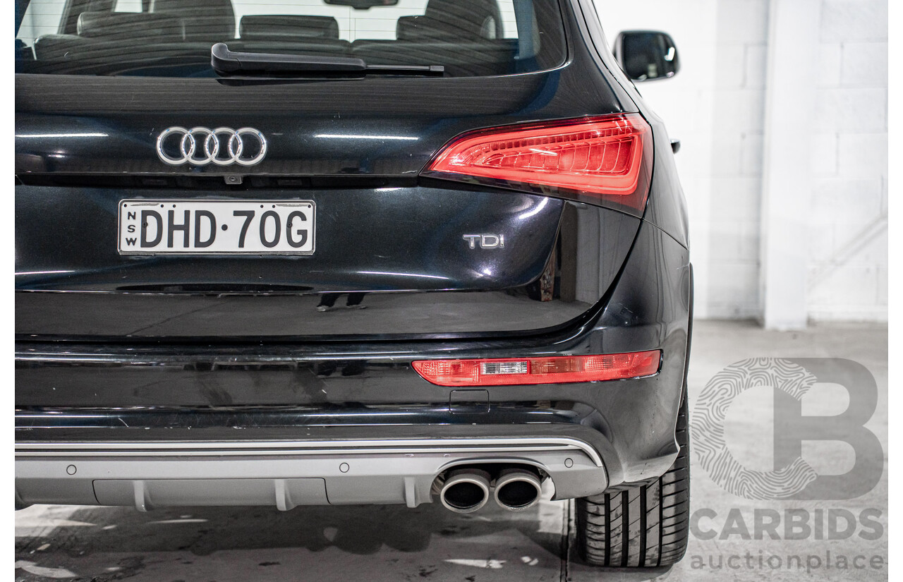 06/2016 Audi SQ5 3.0 TDI Quattro (AWD) 8R MY16 5d Wagon Mythos Black Metallic Twin Turbo V6 Diesel 3.0L