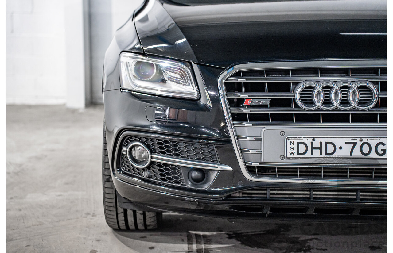 06/2016 Audi SQ5 3.0 TDI Quattro (AWD) 8R MY16 5d Wagon Mythos Black Metallic Twin Turbo V6 Diesel 3.0L