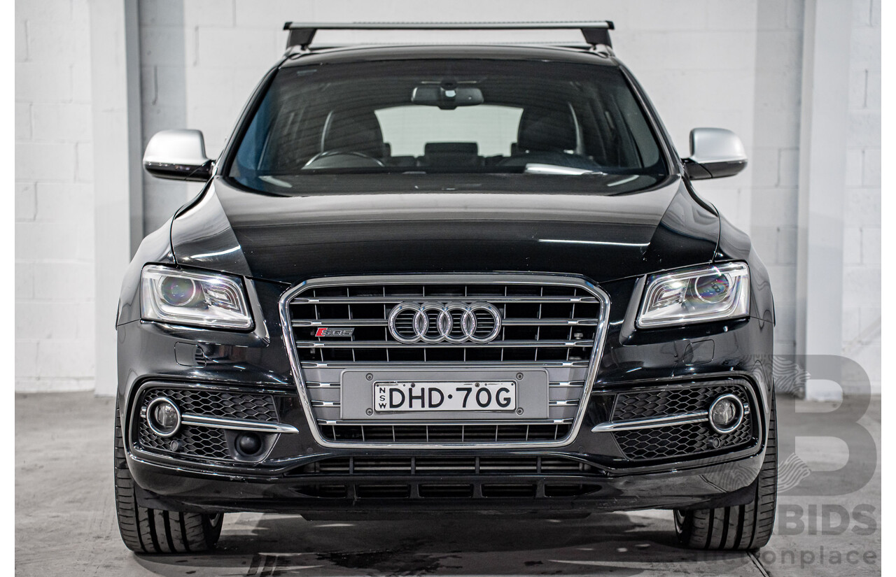06/2016 Audi SQ5 3.0 TDI Quattro (AWD) 8R MY16 5d Wagon Mythos Black Metallic Twin Turbo V6 Diesel 3.0L