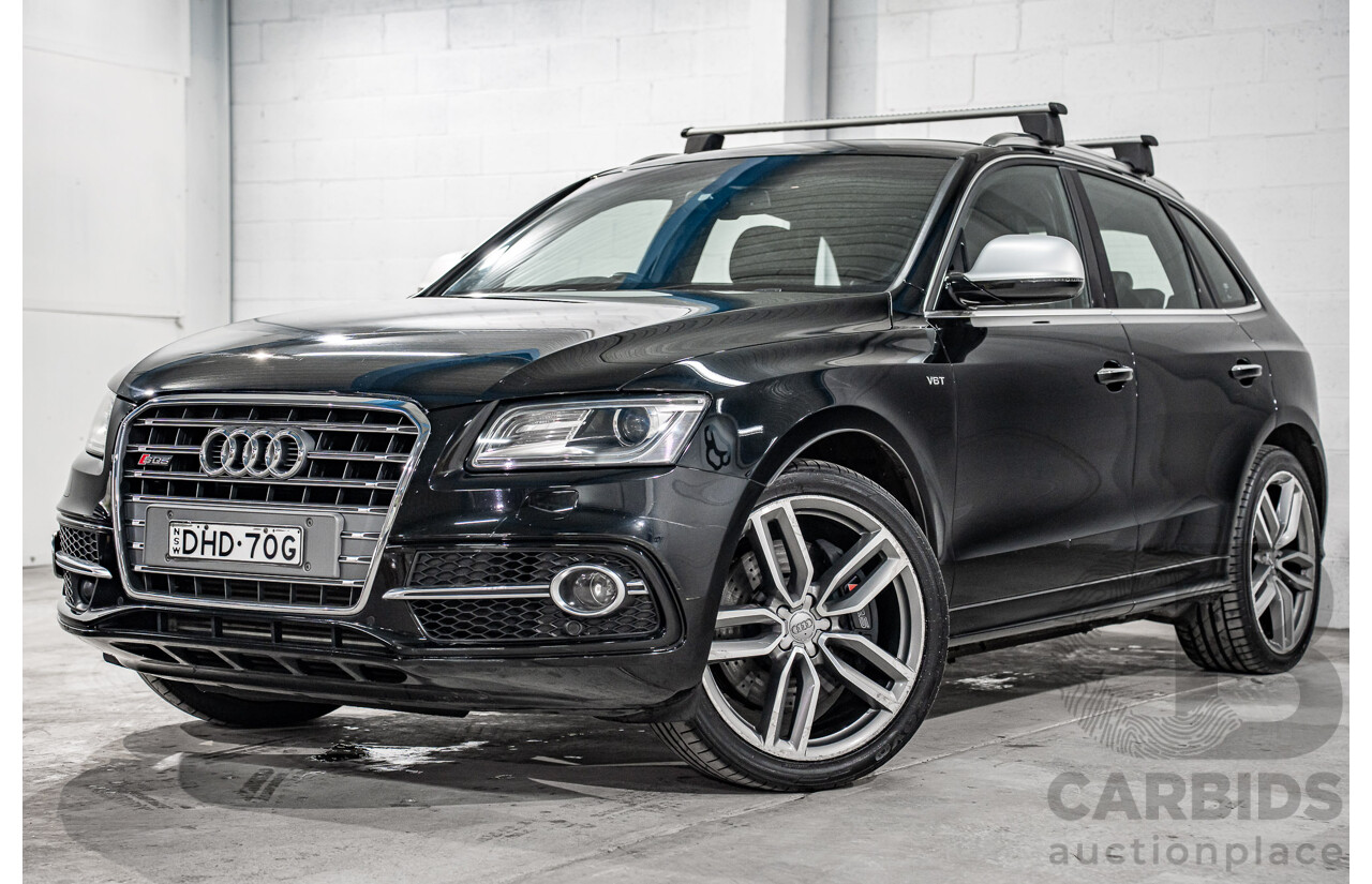 06/2016 Audi SQ5 3.0 TDI Quattro (AWD) 8R MY16 5d Wagon Mythos Black Metallic Twin Turbo V6 Diesel 3.0L