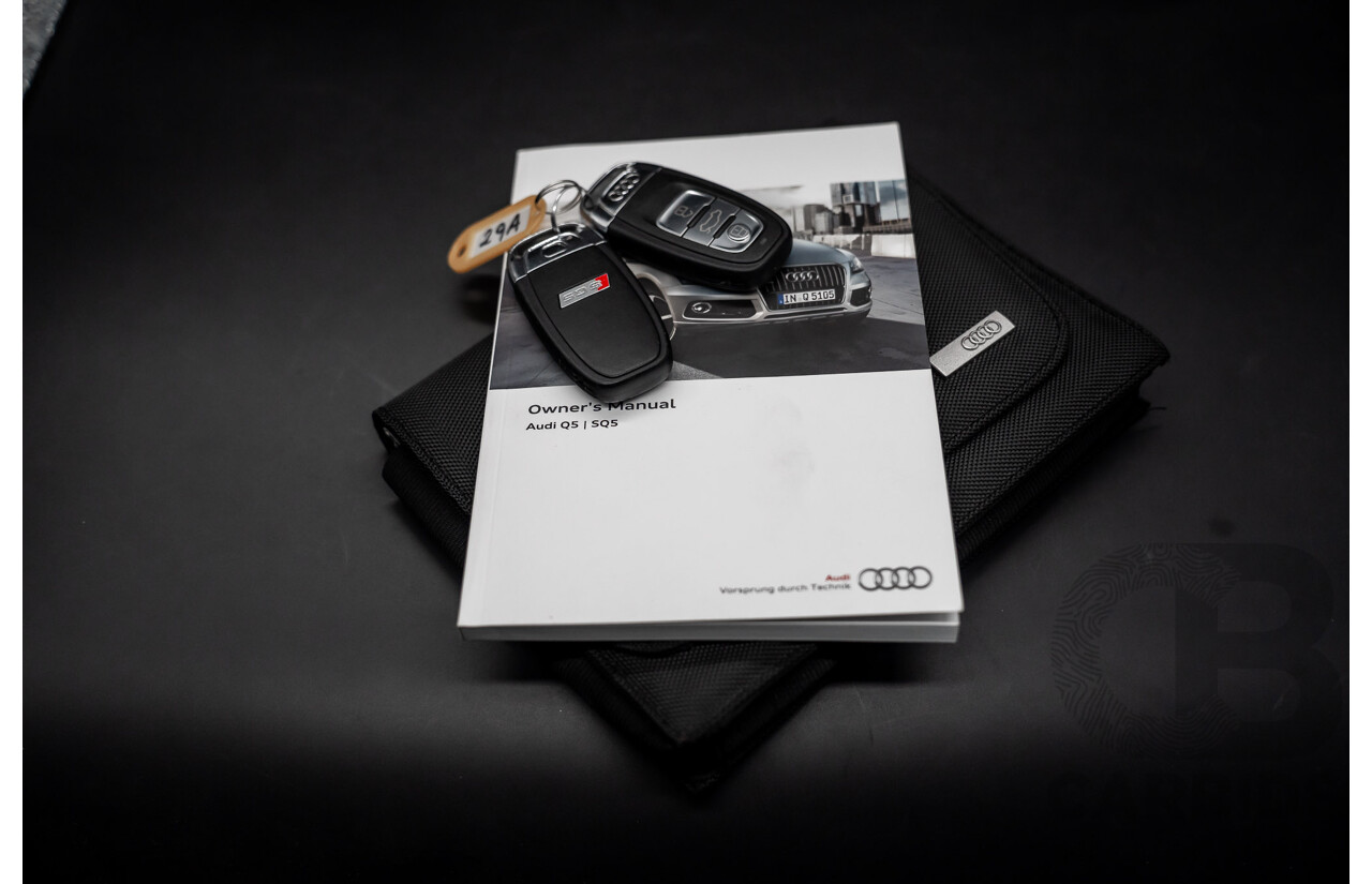 06/2016 Audi SQ5 3.0 TDI Quattro (AWD) 8R MY16 5d Wagon Mythos Black Metallic Twin Turbo V6 Diesel 3.0L