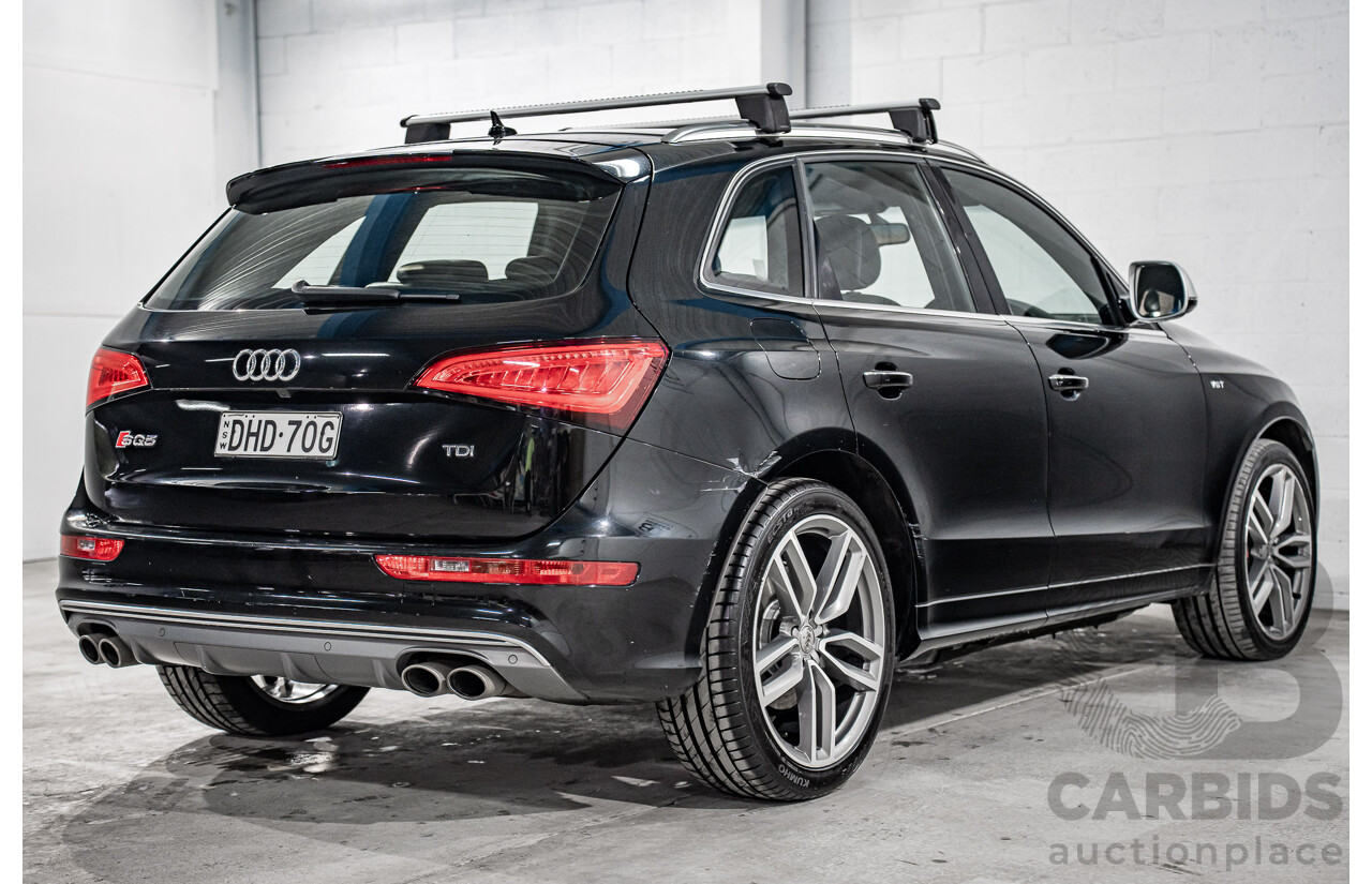 06/2016 Audi SQ5 3.0 TDI Quattro (AWD) 8R MY16 5d Wagon Mythos Black Metallic Twin Turbo V6 Diesel 3.0L