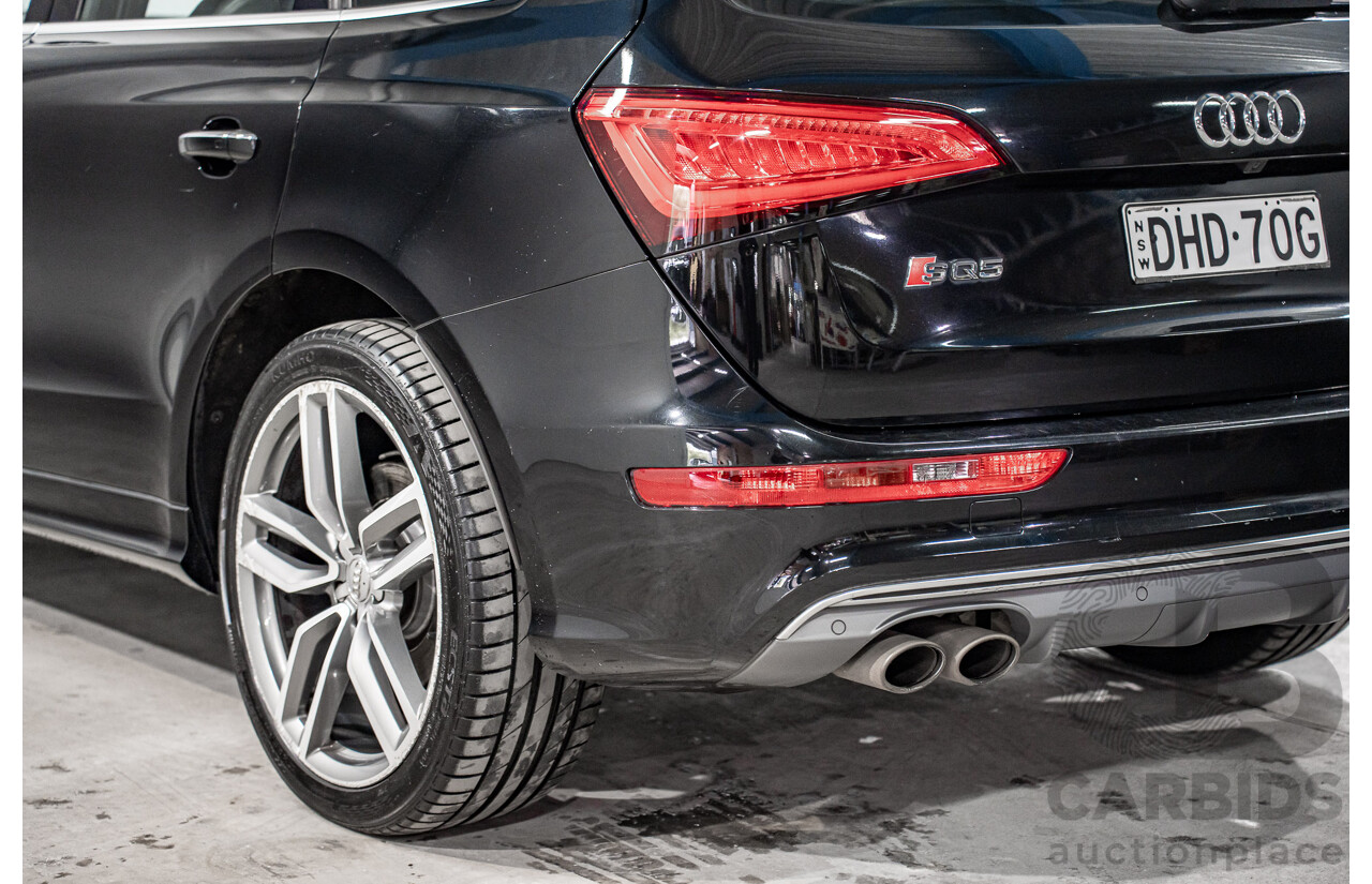 06/2016 Audi SQ5 3.0 TDI Quattro (AWD) 8R MY16 5d Wagon Mythos Black Metallic Twin Turbo V6 Diesel 3.0L